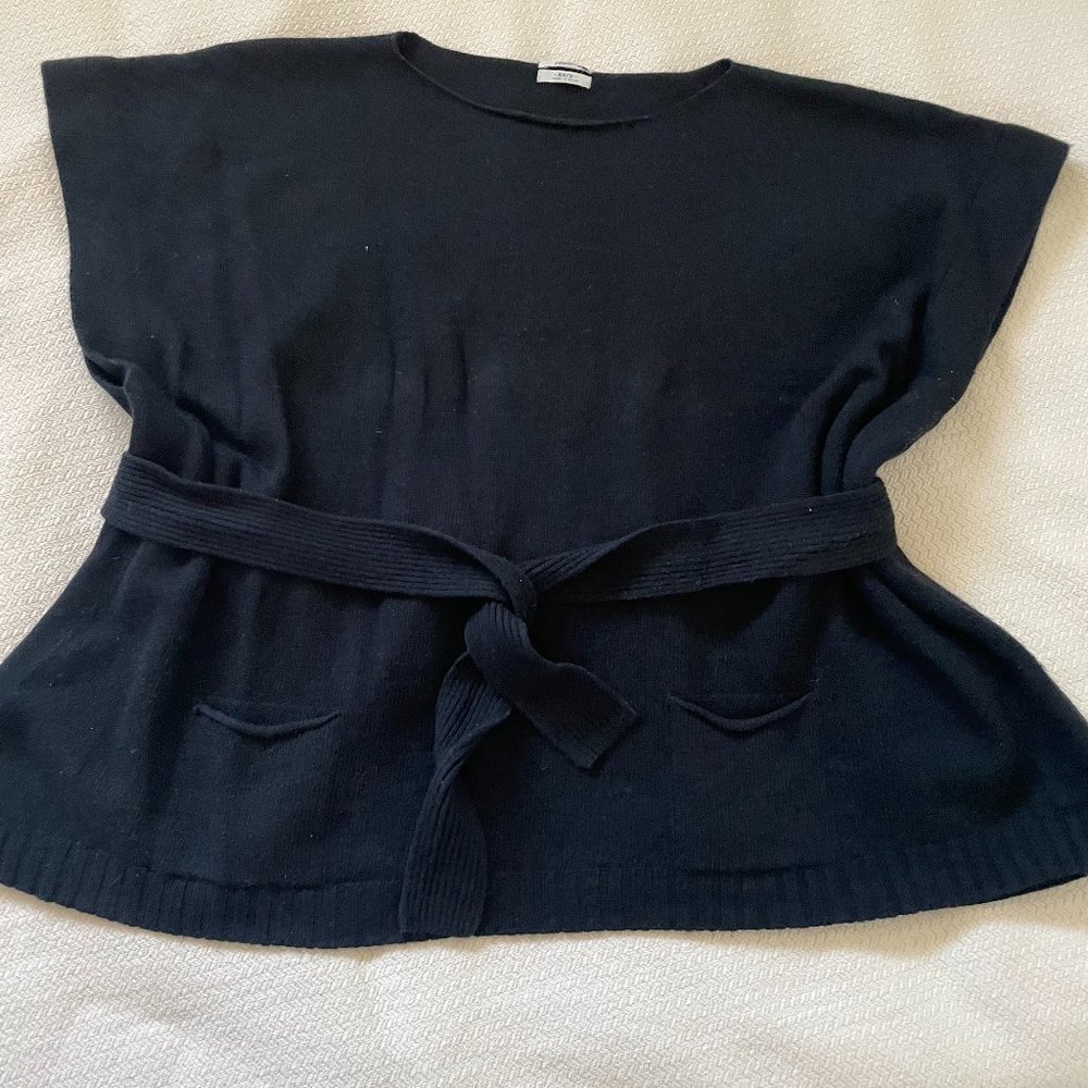 Cashmere angora wool vest with tie belt and pockets - Wallace brand, XS/S